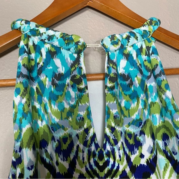 London Times Boho Chic Paisley Print Braided Neck Sleeveless Sundress. Size 10 - Picture 9 of 14